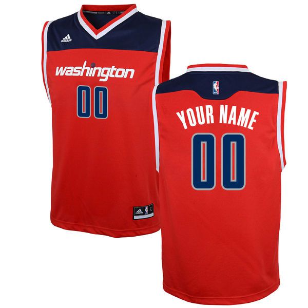 Adidas Washington Wizards Youth Custom Replica Road Red NBA Jersey